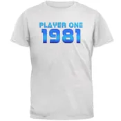 1981 Player One Birthday Mens T Shirt