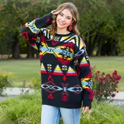 10670 - Geometric Print Sweater