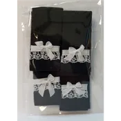 1 Inch Scale Black Bath Towels with Bow and Lace Details Dollhouse Miniature