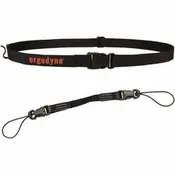 Ergodyne 3135 Barcode Scanner Belt + Hook for Mobile Computers Adjustable - Large (L) - Buckle Attachment - Black - Polyester - 1 Each