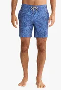 Bayberry Swim Trunk - Island Blue Leaves