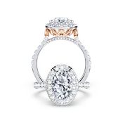 Angel Halo Oval Diamond Ring