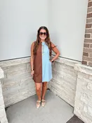Blue & Brown Dress