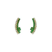 14K Emerald & Diamond Climbers