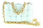 Bottega Veneta Light Blue The Chain Cassette Padded Leather 1BV0325C