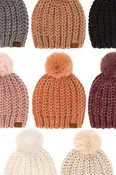 Hana - C.C Soft Chenille Chunky Yarn Beanie Hat