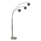 METAL 79" TRIPLE DOME FLOOR LAMP W/ MARBLE BASE