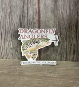 Dragonfly Anglers Die Cut Logo Sticker