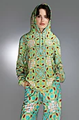Aqua Abstract Hoodie