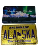2 Sided Foil Sled Dog/ License Plate Magnet