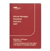 2027 Minute Manager Planner, Red