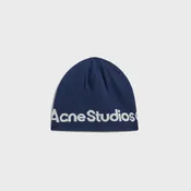 Acne Studios Wool Knit Beanie - Navy / White