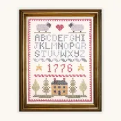 Americana Sampler Stamped-on Cross Stitch Kit