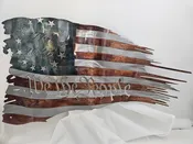 15" Patina USA 250 Year Anniversary Battle Worn Flag