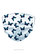 Adult Face Mask - Blue Butterflies