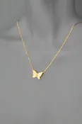 14K Opal Butterfly Pendant Necklace