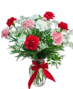 A CLASSIC CARNATIONS VASE ARRANGEMENT