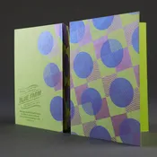Snowball Letterpress Cards, Lavender & Pink on Lime