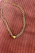 18K Gold Dipped Tarnish Free Heart Necklace
