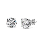 0.25ct. 3-Prong Martini Diamond Stud Earrings 14kt White Gold (H-I, SI2-SI3)