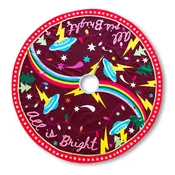 All Is Bright Embroidered Tree Skirt