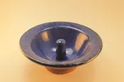 1 Pair Blue on Blue Sponged Rim Original Apple bakers
