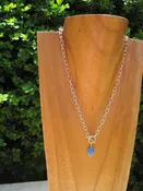 Easy Breezy Necklace With Faceted Lapis Pendant