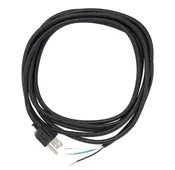 10-1/2ft Black Rayon Round Lamp Cord Set with Molded Plug (46934)