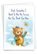 1 Funny Father's Day Greeting Card - Funny As Dad-NobleWorks