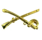 Collar Insignia, Cross Sabre / Musket – Officer