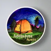 Adventure Awaits Sticker by Holly Sage Art