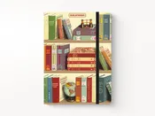 Cavallini Large Vintage Notebook - Library Books