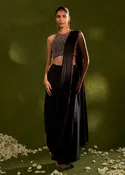 Aanya black sari with blouse