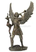St. Gabriel Archangel with Trumpet Statue 2-3/8"
