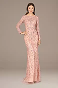Lara High Neck Long Sleeve Embroidered Dress