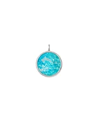 22mm Sterling Silver Vermeil Medallion Charm in Turquoise