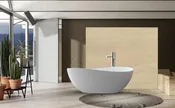 Cannes 63-inch Oval Solid Surface Tub with Matte Finish