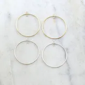 Sterling Silver or 14K Gold Filled Circle Round 31mm Chandelier Finding (2pc)