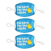 Adult Printed Spring Mask 3 Pack - Here for the Chicks