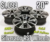 4 - 2022 Chevy SIlverado 1500 RST 20” Wheels Rims 6x5.5 — Big Boys Toys of the North