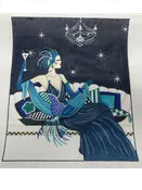 Alice Peterson – Lady in Blue, Sofa