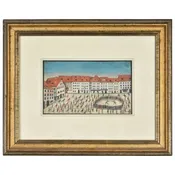 18th Century Watercolor of a Great Sword Duel in Germany — Bradbury Art & Antiques