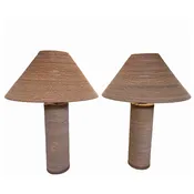 Gregory Van Pelt Corrugated Cardboard "Flute" Table Lamps 1970s