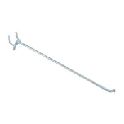10 inch Chrome Peg Hook for 1/8 inch or 1/4 inch Pegboard