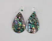 Abalone teardrop earrings 35mm