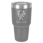 Polar Camel 30 oz. Dark Gray Ringneck Vacuum Insulated Tumbler w/Clear Lid