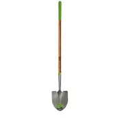 Ames Long Wood Handle Round Point Shovel
