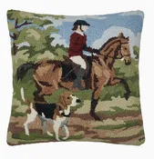 Elegant Hunt Hook Pillow - Classic Equestrian Design — Riverside Franklin