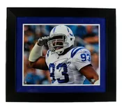 Dwight Freeney Signed Indianapolis Colts Framed 16x20 NFL Photo