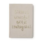 Strong Beautiful Brave Courageous Fabric Journal - Gifts